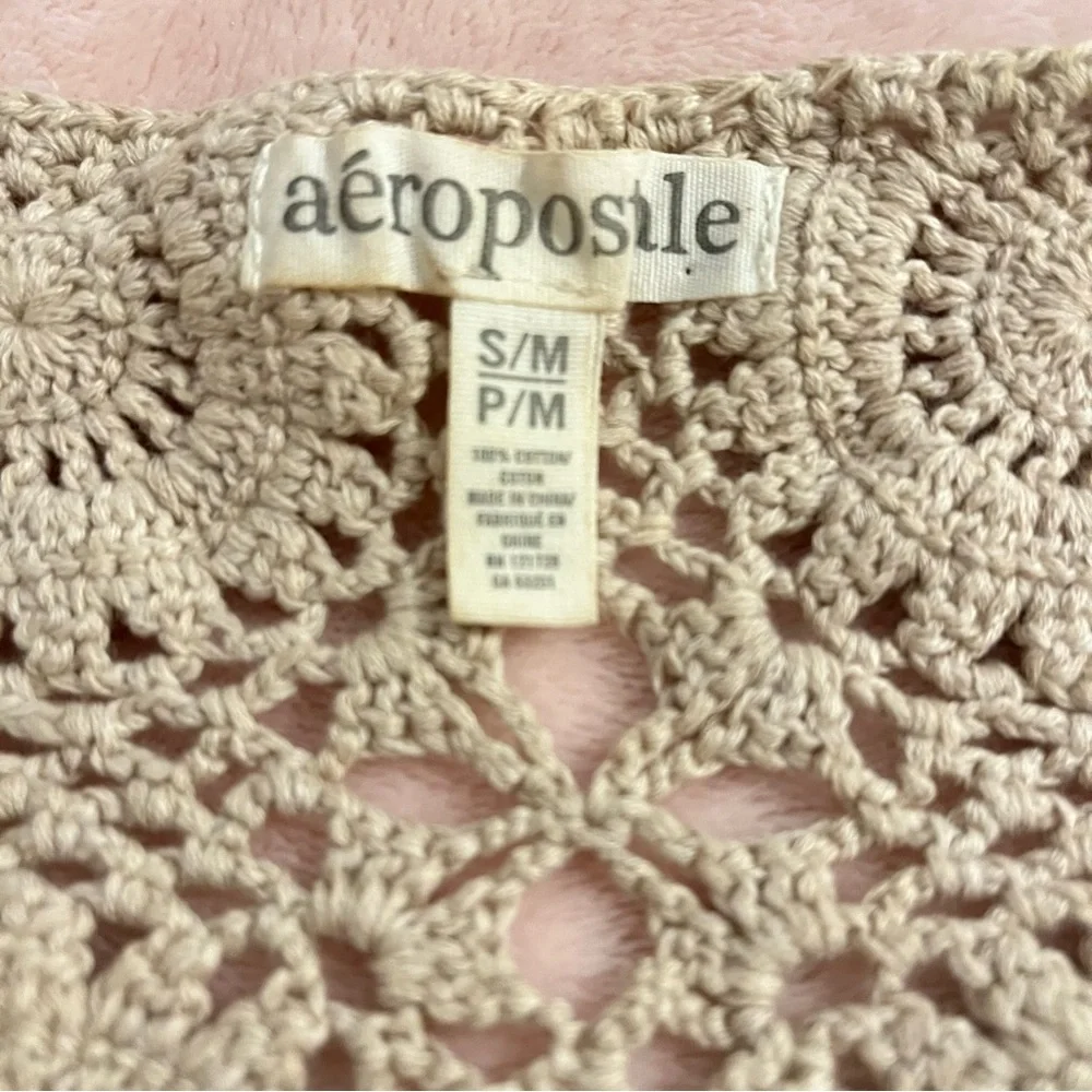 Aeropostale crochet jacket, beige - Picture 2 of 4